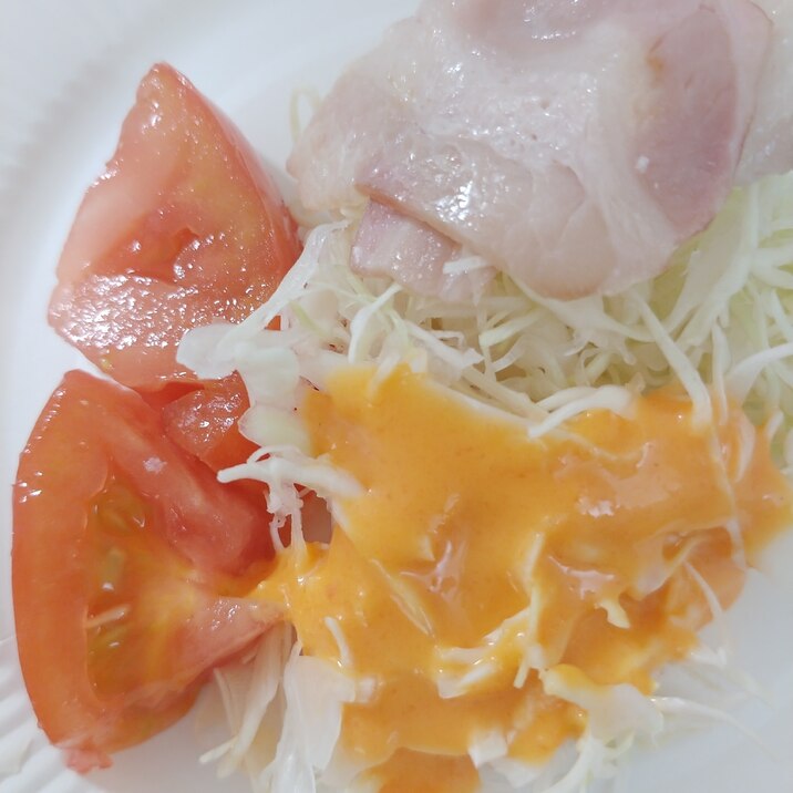 ベーコンキャベツトマト♡サラダ♪